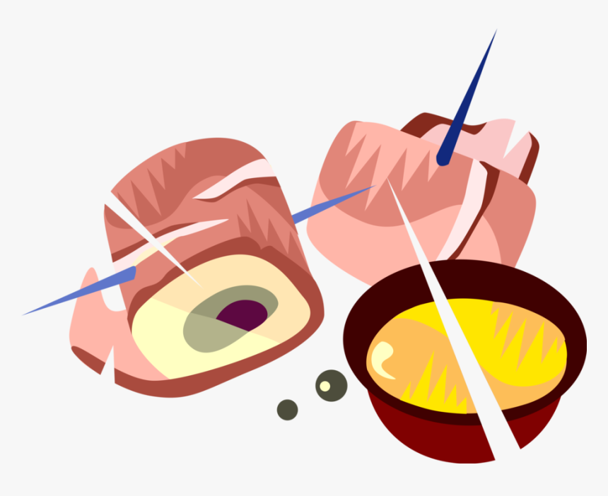 Vector Illustration Of Hors D Oeuvres Canapé Rolled - Starters Food Vector Png