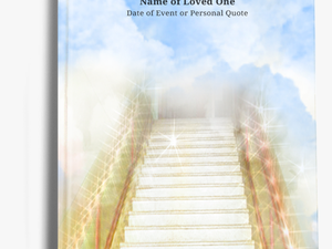 Stairway Perfect Bind Memorial Guest Registry Book - Boardwalk