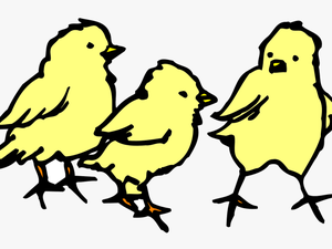 3 Chicks Clipart Black And White