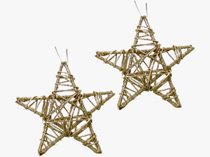 2 Stars Gold Glitter 15cm - Overhead Power Line