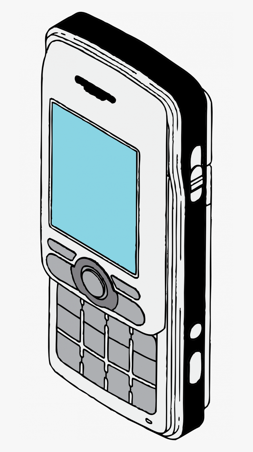 Cell Phone Retro Drawing