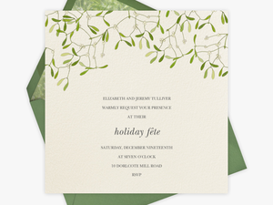 Mistletoe Holiday Invite - Cute Food Valentine Cards