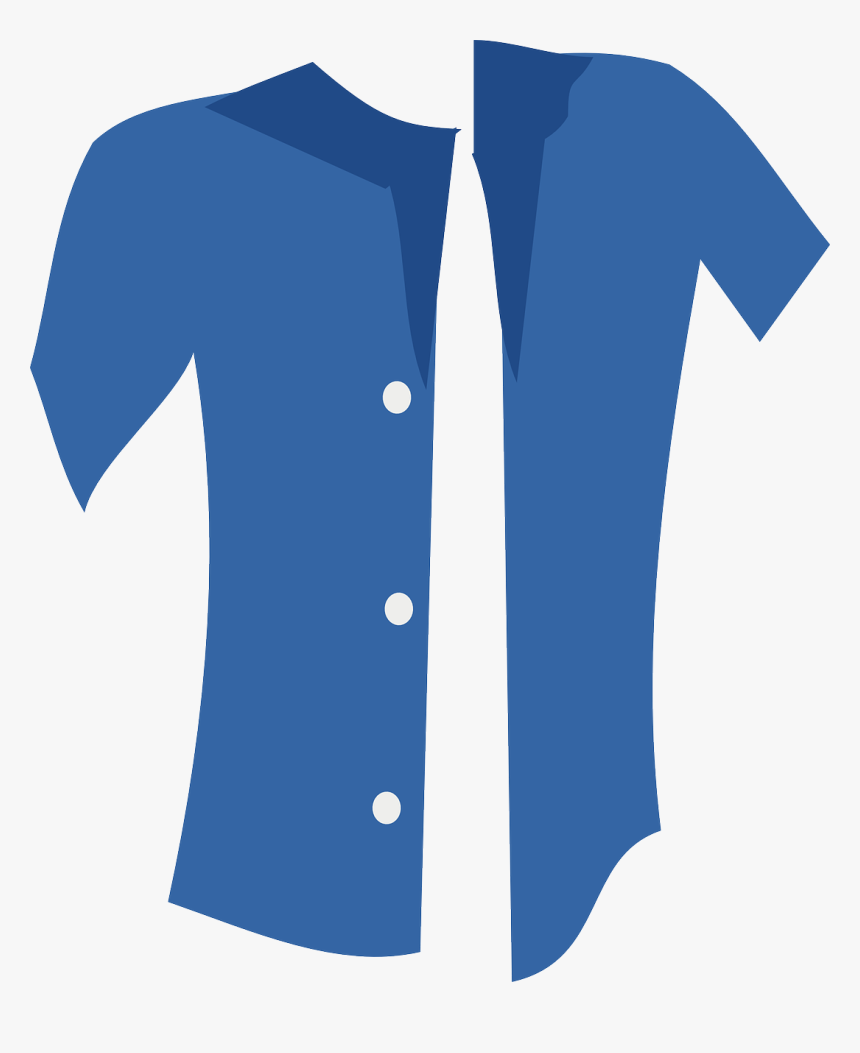 Blue Button Shirt Clipart