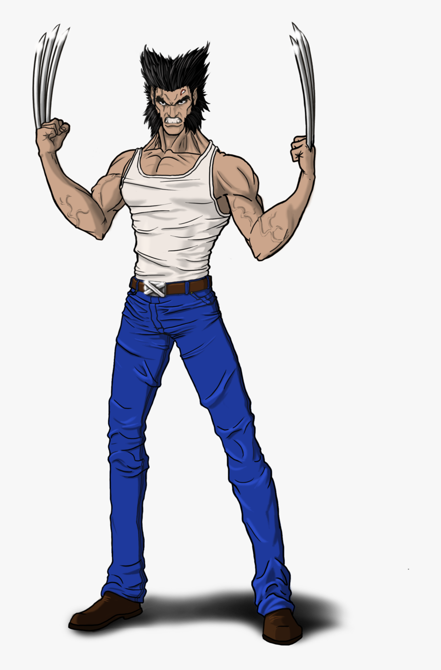 Transparent Wolverine Png - Easy Logan Wolverine Drawing