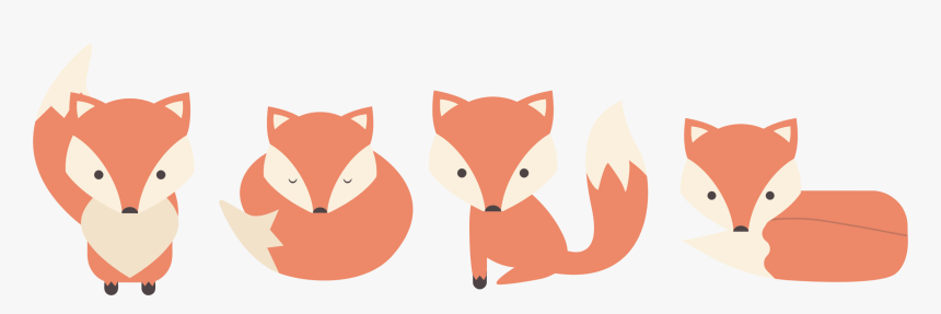 Poses Big Image Png - Cartoon Of Foxes Clip Art