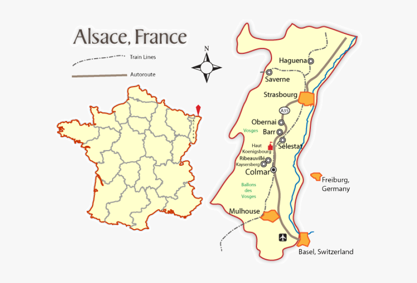 Map Of Alsace France