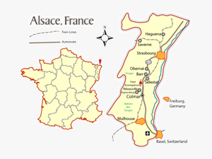 Map Of Alsace France