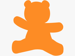 Teddy Bear Silhouette Orange
