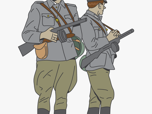Clip Art Soldiers From World War - World War 2 Soldier Vector
