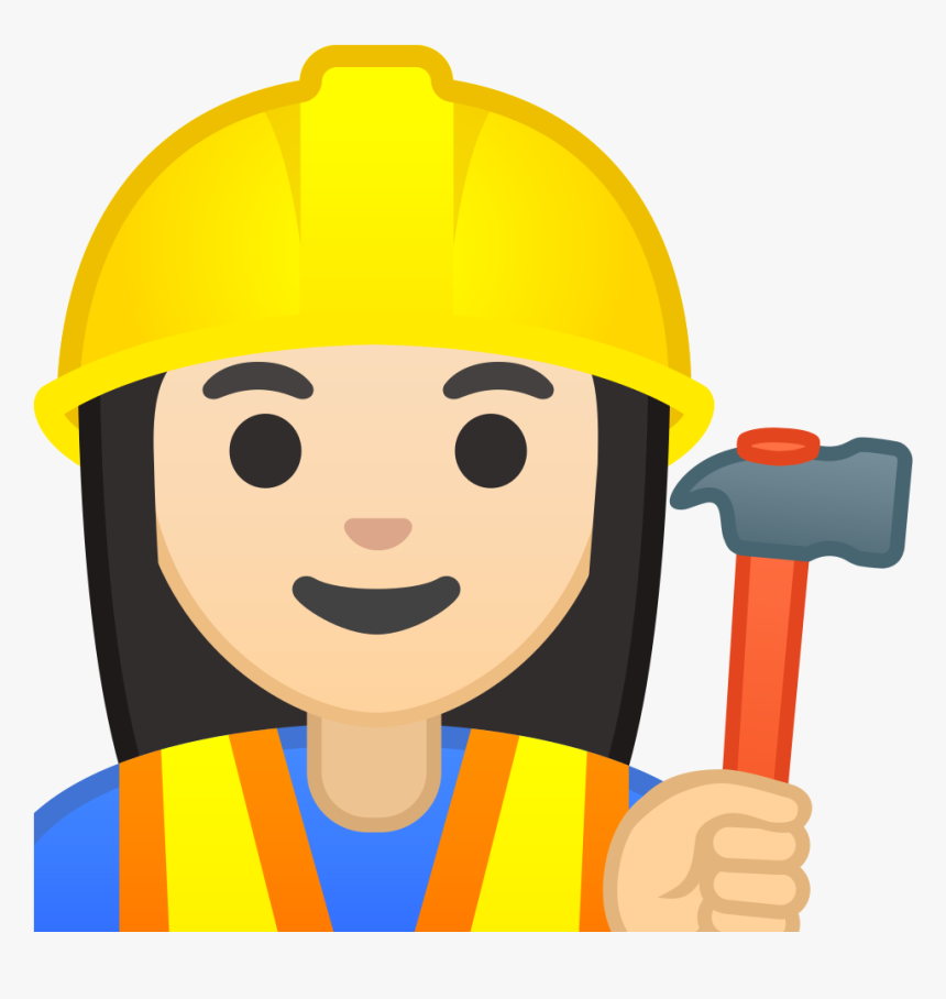 Woman Construction Worker Light Skin Tone Icon - Work Emoji