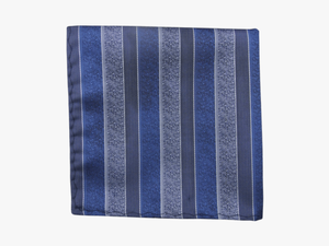Colour Basis Slate Stripe Pocket Square - Handkerchief