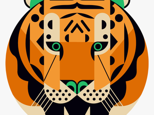 Tiger Logo 5 Head - Owen Davey Illustration Animals