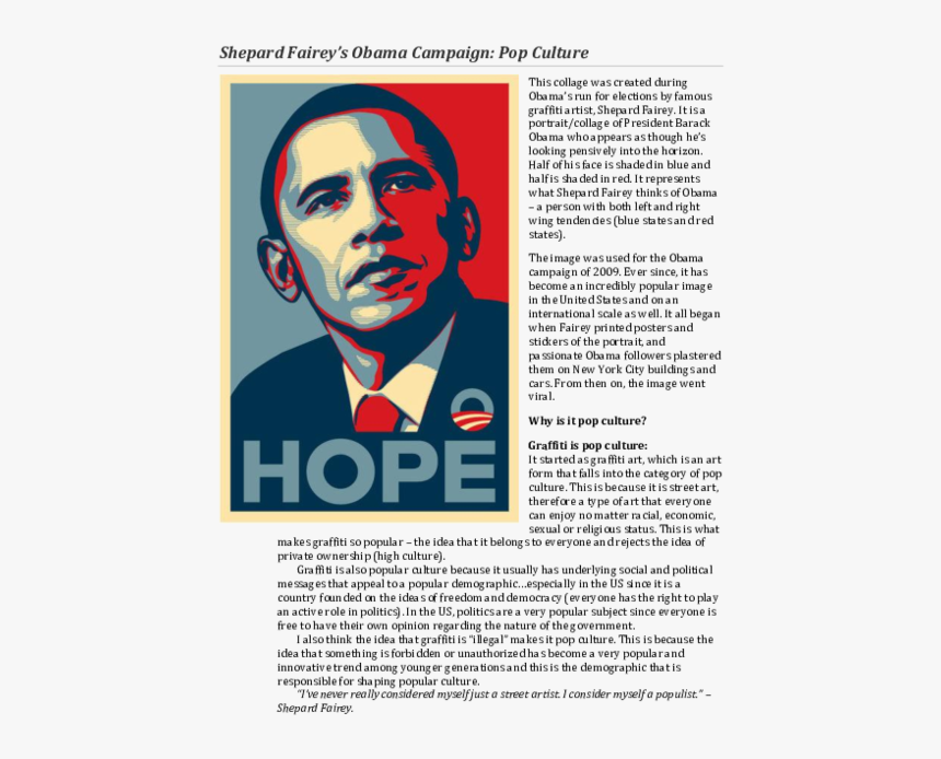 High Resolution Obama Hope