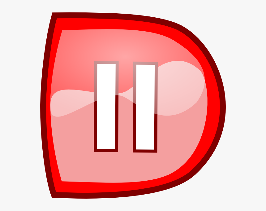 Red Pause Button Svg Clip Arts -