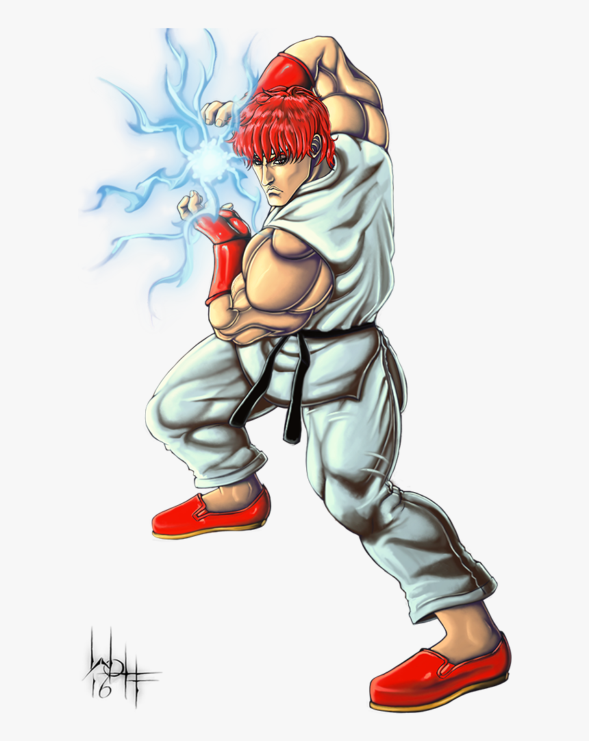 Png Ryu Drawing Hadouken - Street Fighter Ryu 1987