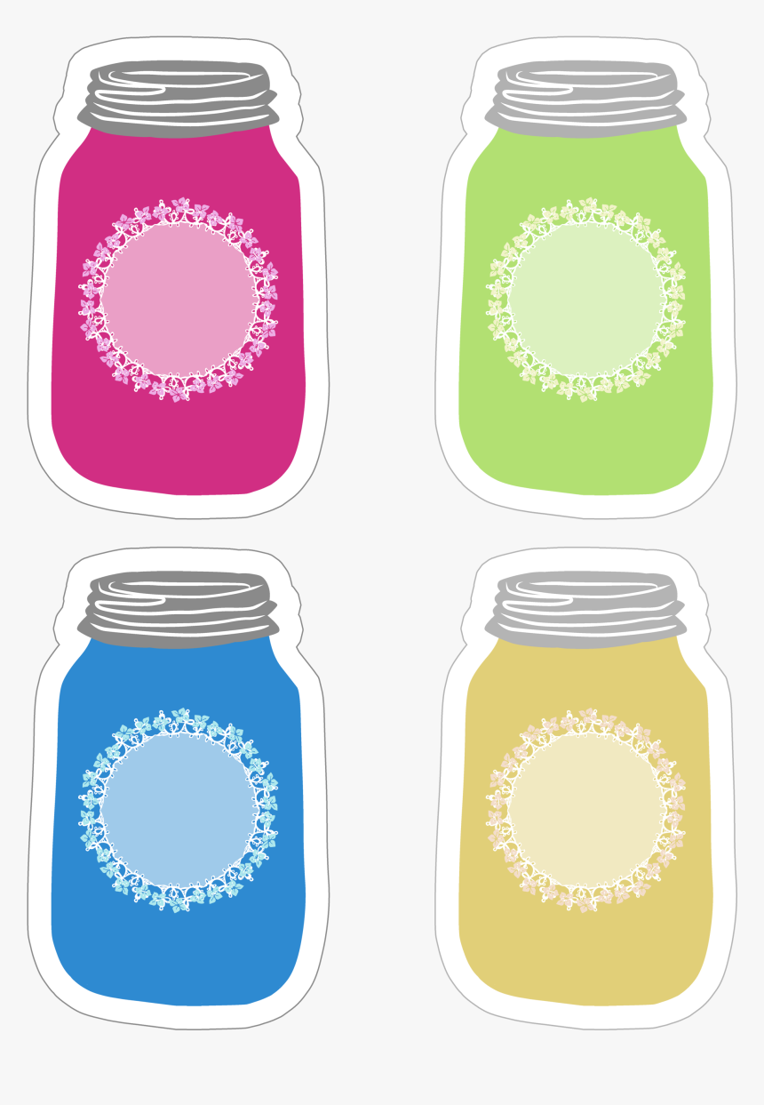Colorful Mason Jar Tag Collection Free Printable