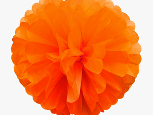 Orange Paper Pom Poms-33 - Ruffle