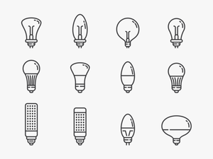 Led Lights Icons Vector - Led Light Vector Png