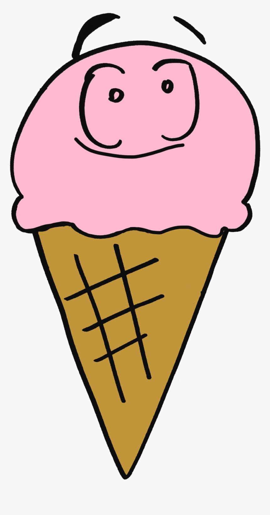 Cartoon Ice Cream With Sprinkles