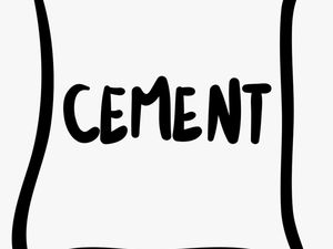 Cement Bag Hand Drawn Construction Material - Cement Clipart Black And White