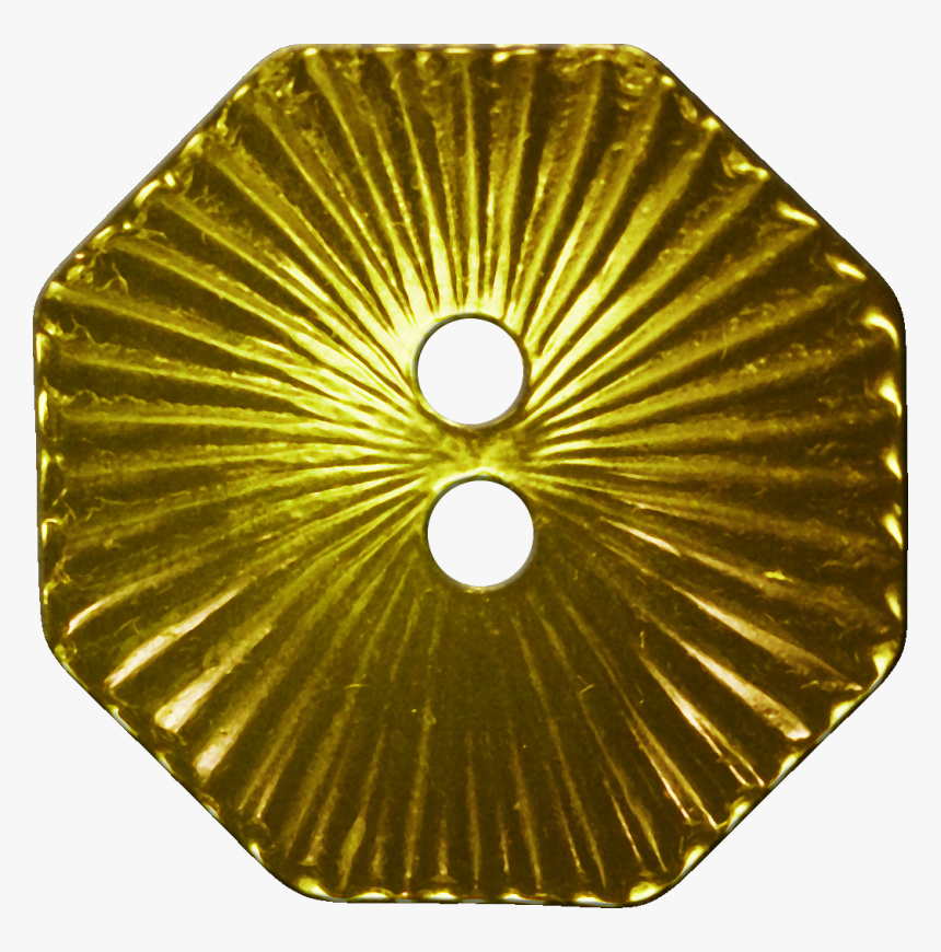 Octagonal Button With Radiating Lines