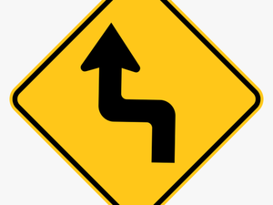 Reverse Turn Left Warning Trail Sign Yellow - Any Three Road Signs That Exhibit Rotational Symmetry