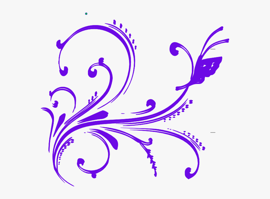 Purple Flourish Cliparts - White