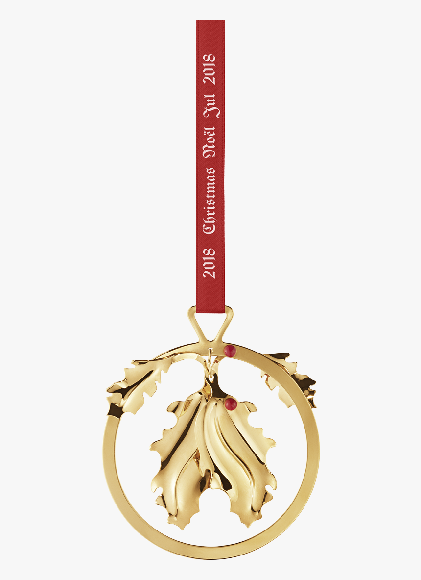 Georg Jensen Christmas Mobile Holly Gold 30th Anniversary - Georg Jensen 2018 Christmas Ornament