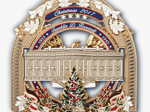 2017 White House Christmas Ornament Back - White House Ornaments 1995