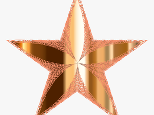 Ornamental Metallic Star Clip Arts - Metallic Star Transparent