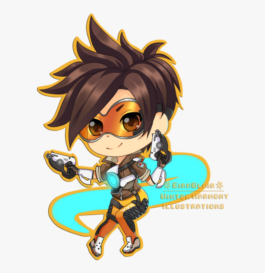 Hunter Clip Tracer - Tracer Chibi Overwatch