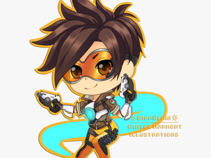 Hunter Clip Tracer - Tracer Chibi Overwatch
