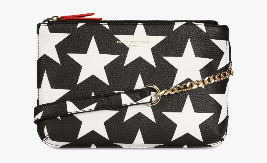 Pauls Boutique Amanda Clutch Bag In Black With White - Rebel Flag Circle