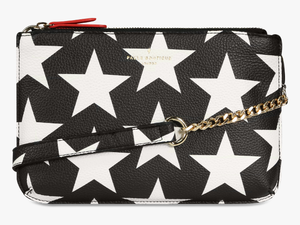 Pauls Boutique Amanda Clutch Bag In Black With White - Rebel Flag Circle
