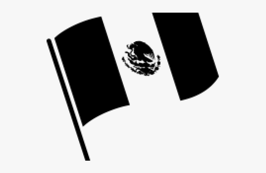 Mexican Flag Black And White - B