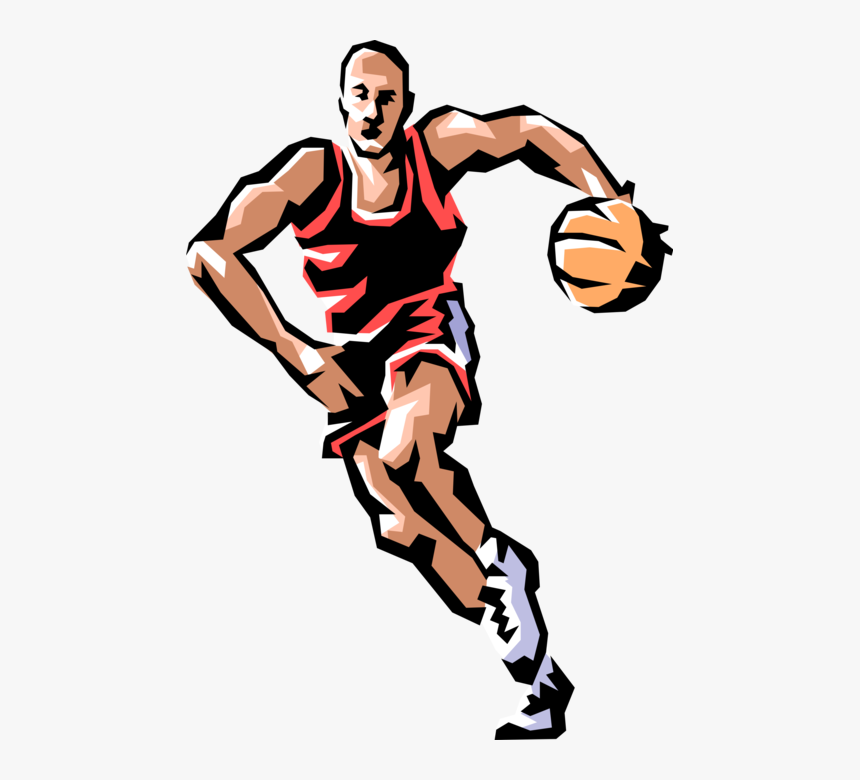 Vector Illustration Of Sport Of Basketball Game Player - Basketball Moves