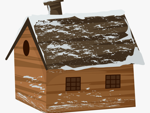 Winter Cabin House Transparent - Wooden House Transparent Background