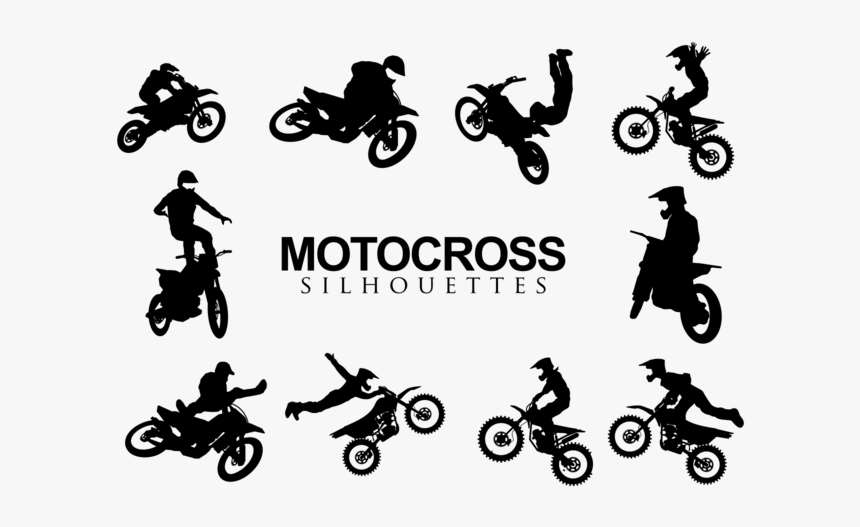 Motocross Silhouette Vector Free