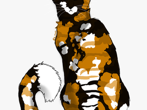 Cat Clipart Calico Tabby - Domestic Short-haired Cat