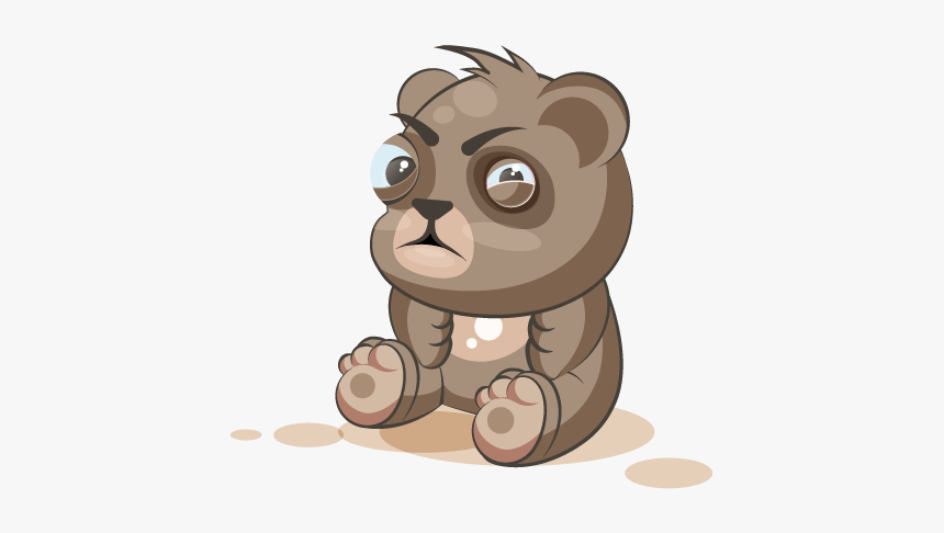 Adorable Bear Emoji Stickers Messages Sticker-1 - Shy Animal Cartoon