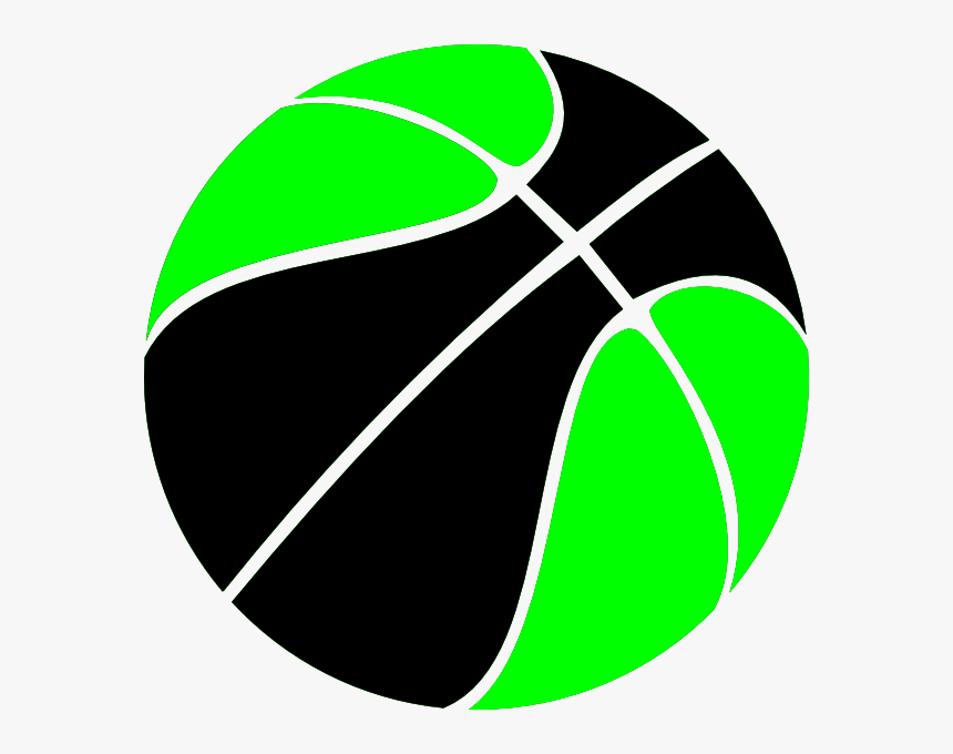 Green And Black Basketball Clip 