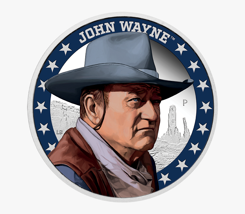 2020 1oz Tuvalu John Wayne 9999 Silver Proof Coin - John Wayne