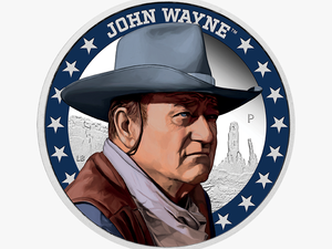 2020 1oz Tuvalu John Wayne 9999 Silver Proof Coin - John Wayne