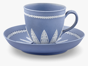 Wedgwood Pale Blue Jasperware Coffee Cup And Saucer - Coffee Cup