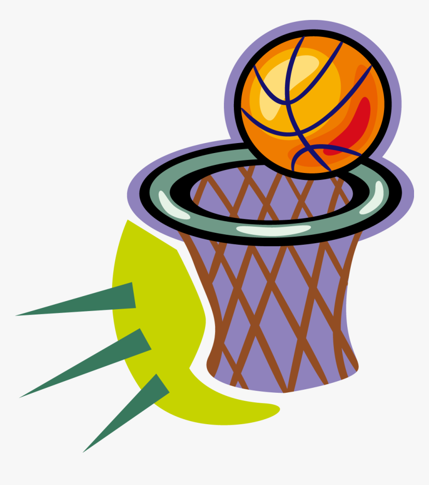 Womens Basketball Female Clip Art - Basketball Hoop And Ball