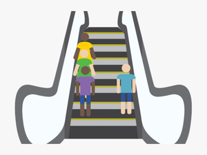 Transparent Mall Clipart - Escalator Clipart Gif