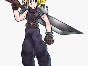 Cloud Strife Png Image Background - Super Smash Bros Mario And Luigi Rpg Style Cloud Strife