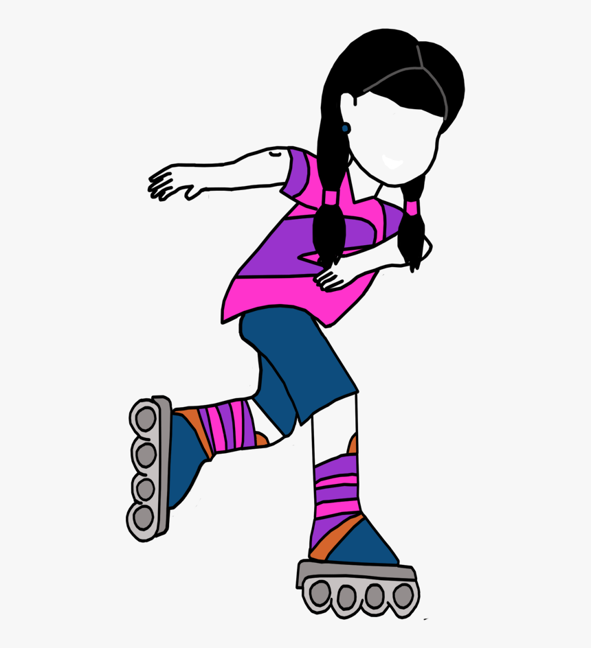 Girl Birthday T Shirt - Person On Roller Skates Clip Art