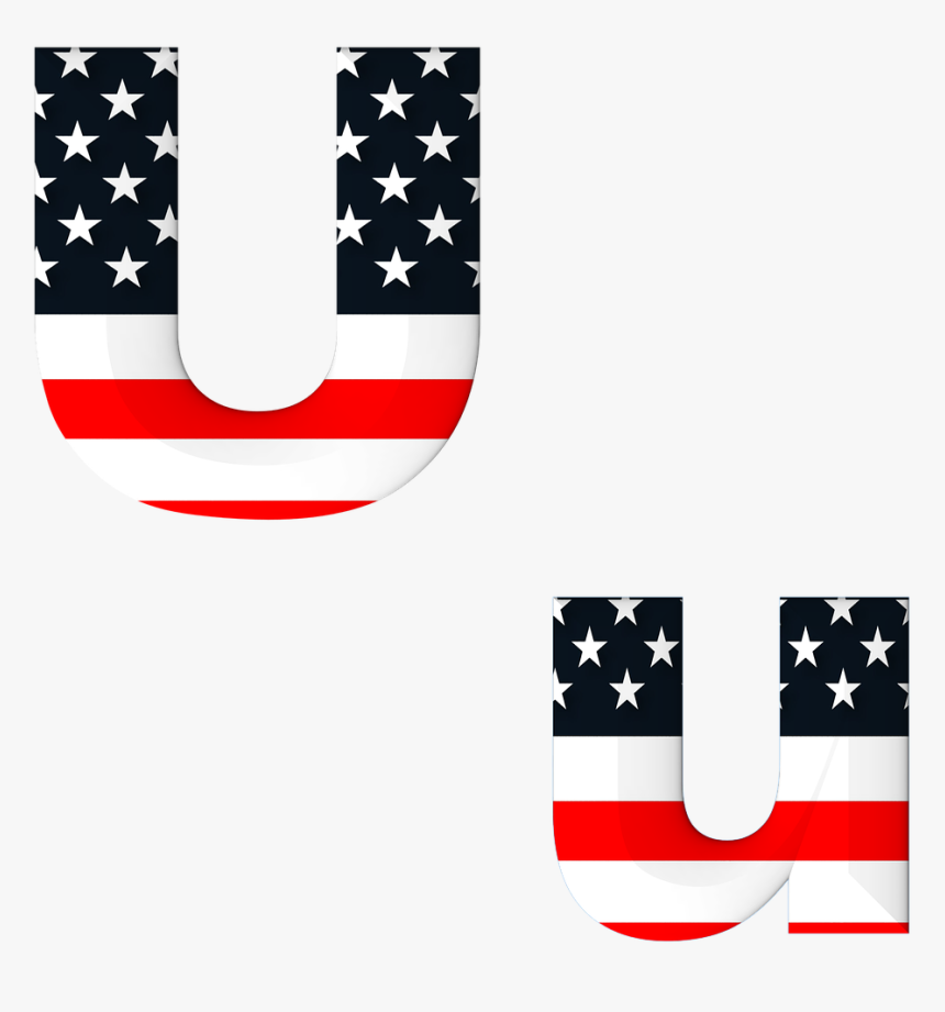 Transparent American Flag Star Png - Usa Flag Letters Png