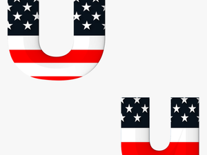 Transparent American Flag Star Png - Usa Flag Letters Png